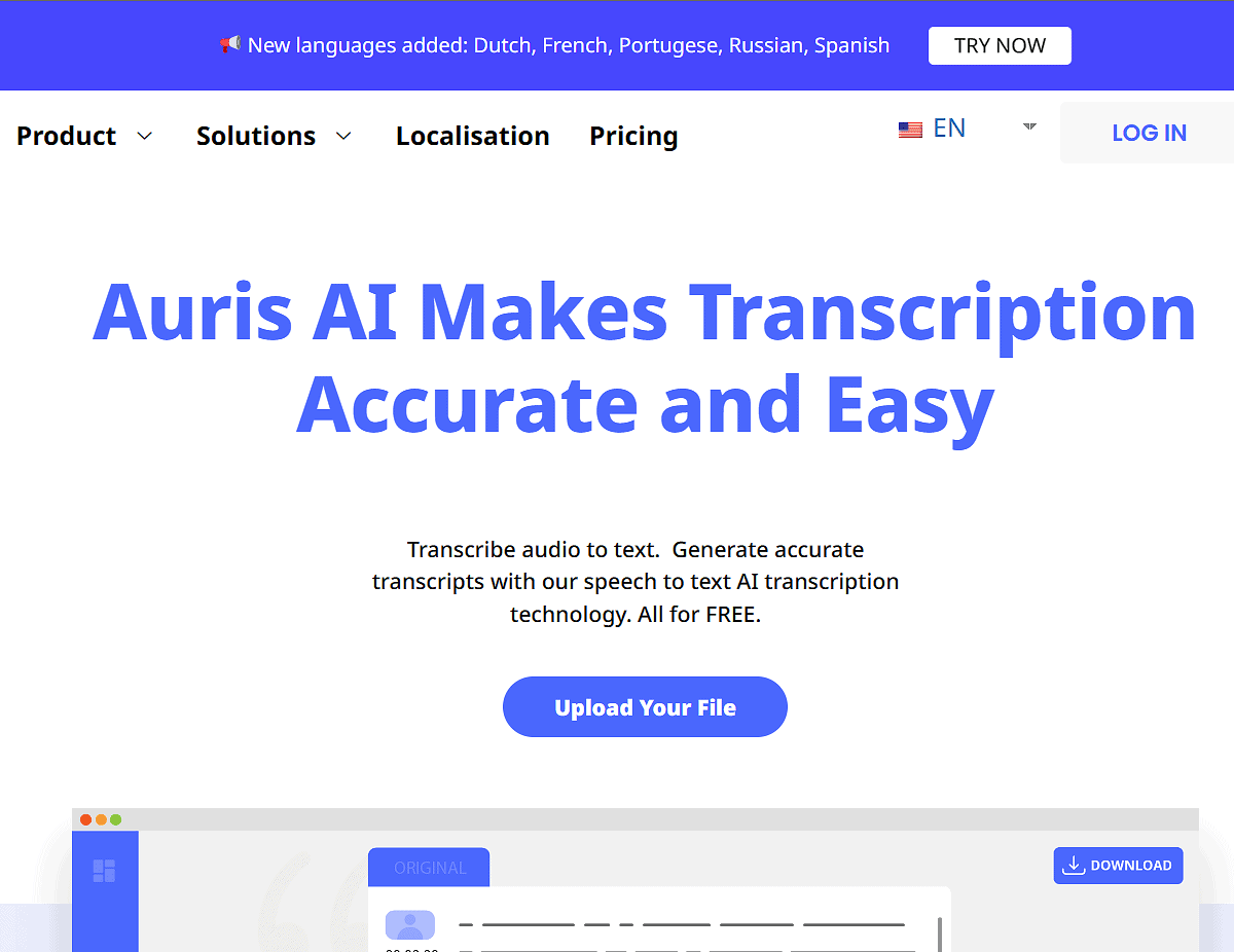 Auris Auris Audio To Text Converter