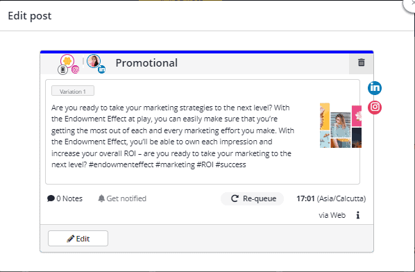 Picture12 SocialBee Re-Queue Post Result