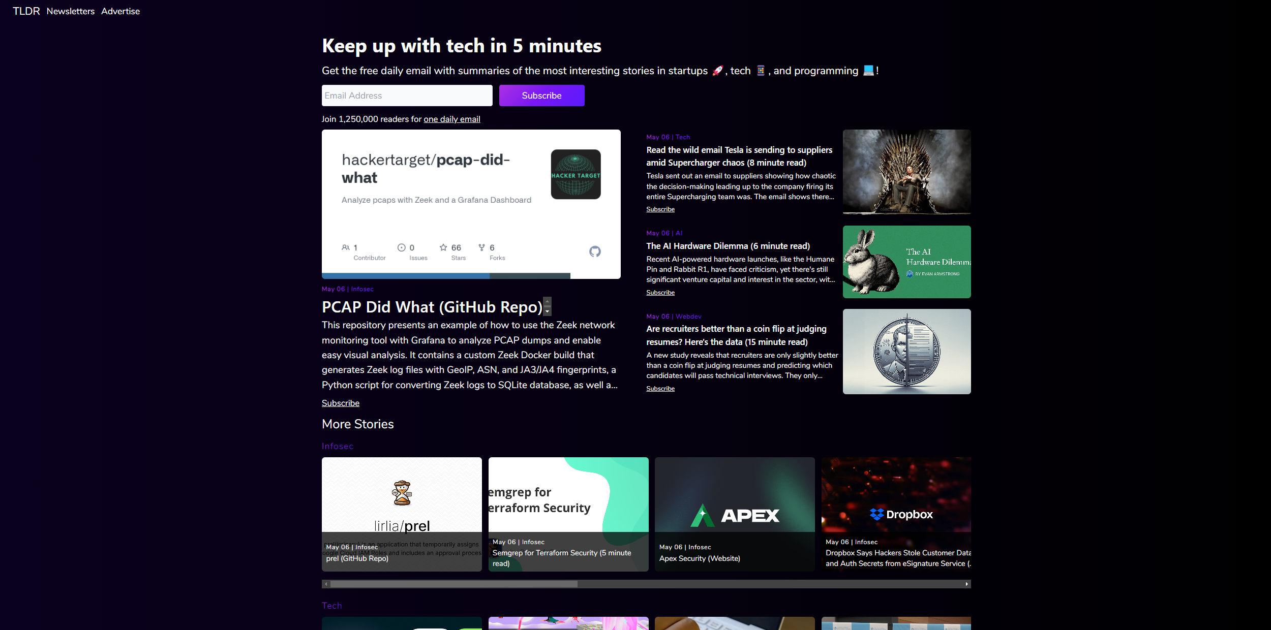 Screenshot 2024-05-07 132722 TLDR- Best AI Newsletters