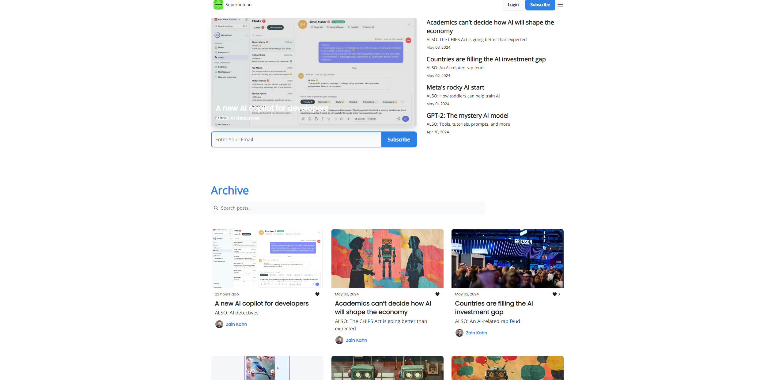 Screenshot 2024-05-07 134515 superhuman- Best AI Newsletters